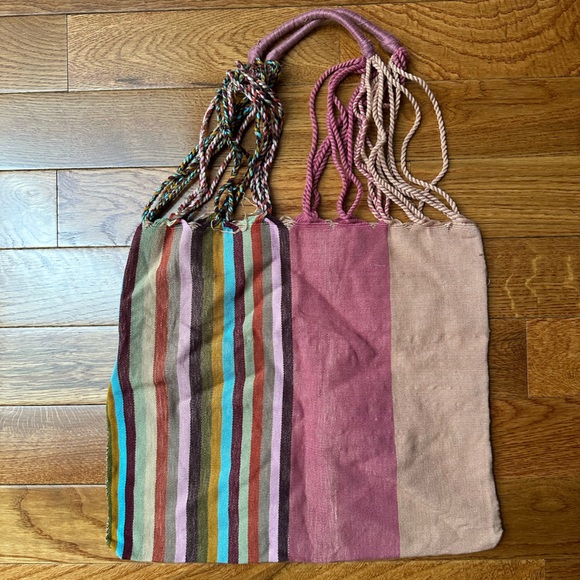 Mexican Striped Multicolor Tote Bag - Picture 2 of 2